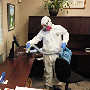 Disinfecting an office